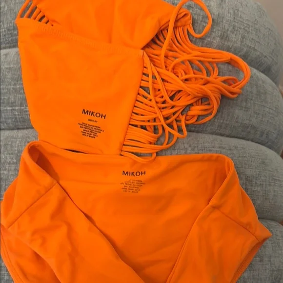 Mikoh Orange Bandeau Bikini Set - Picture 3 of 3